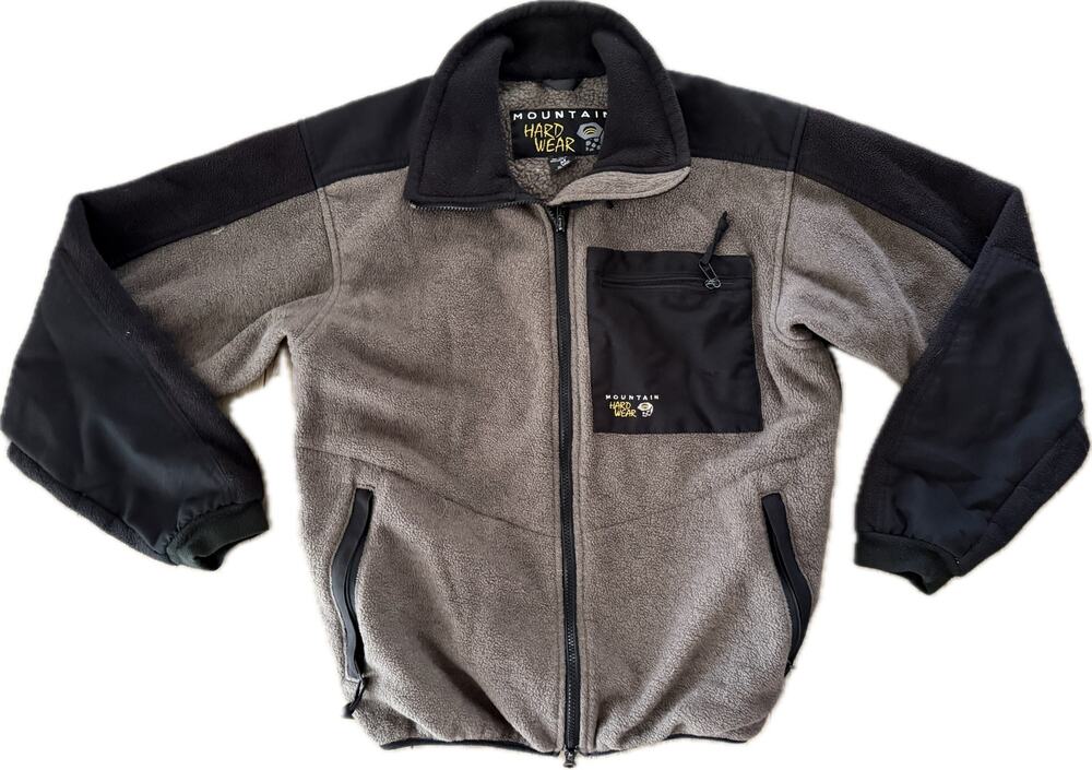Vintage Mountain Hardwear Brown Polartec 90s Fleece Full Zip Jacket Black Medium
